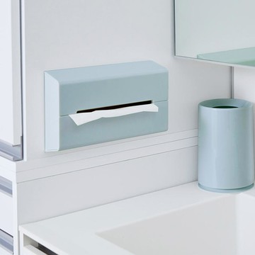 ABS壁掛/桌上兩用面紙架 灰