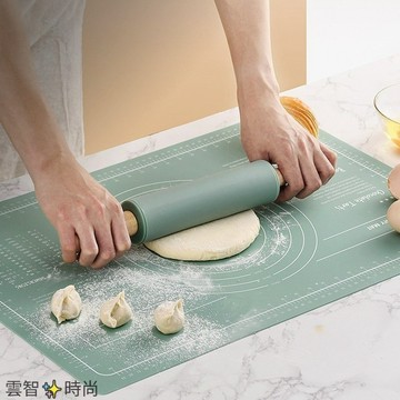 日本矽膠計量揉面墊家用擀面板大號加厚食品級防滑不沾底烘焙工具