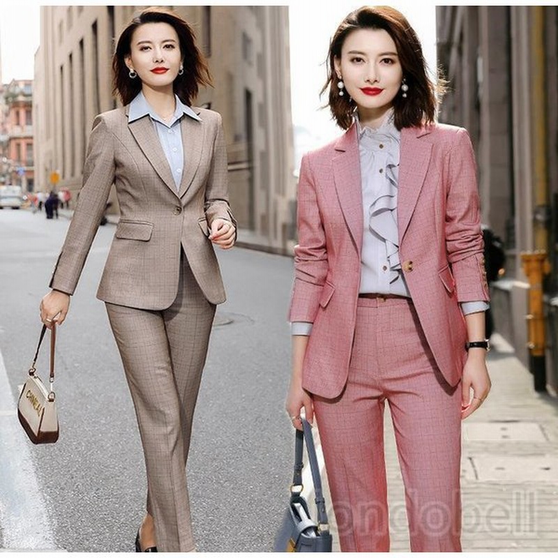 スーツ レディース 上下セットアップ パンツスーツ テーラードジャケット ロングパンツ スラックス ビジネス フォーマル 通勤 Ol 事務服 入学式 卒業式 通販 Lineポイント最大0 5 Get Lineショッピング
