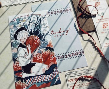 草莓少年 下敷き TN書寫墊板 底墊 書籤 手帳工具 筆記本內襯