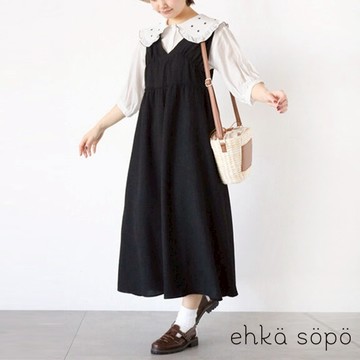 ehka sopo 2Way縮褶雙綁帶造型背心洋裝(FF42L0H1280)