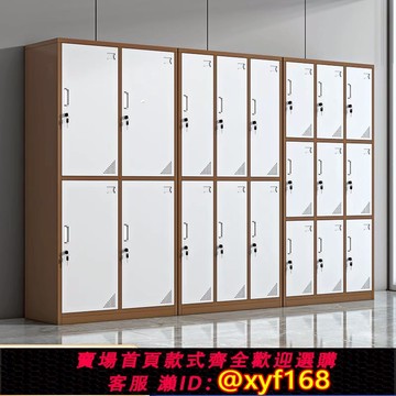 {可打統編 保固一年}鋼制拆裝套色更衣柜員工宿舍浴室鐵皮收納柜帶鎖健身房存包收納柜