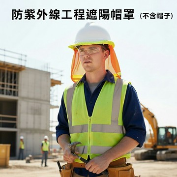 防曬工程帽遮陽套 工地帽遮陽罩 安全帽遮 陽帽套 工地防曬神器 遮臉頭盔 工作帽檐 夏季帽子 透氣 遮陽 護頸