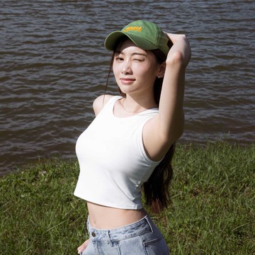 [Banana Pie]BRA TOP經典削肩涼感背心-椰白