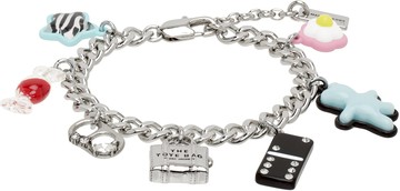 Marc Jacobs 银色 The Sticker Charm 手链