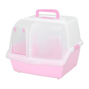 IRIS OHYAMA 愛麗思歐雅瑪 砂不漏貓便盆  49.5 x 51 x 43cm  桃色  1個
