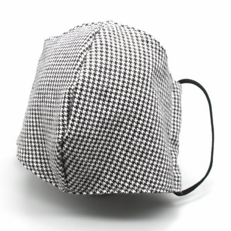 千鳥格子柄 かっこいい おしゃれ 手作りマスク ゴム紐付き 大人用 布マスク 通販 Lineポイント最大0 5 Get Lineショッピング