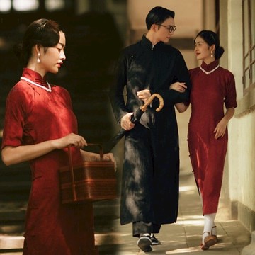 影樓拍照主題服裝民國復古旗袍藝術照攝影旅拍款寫真服女時尚禮服
