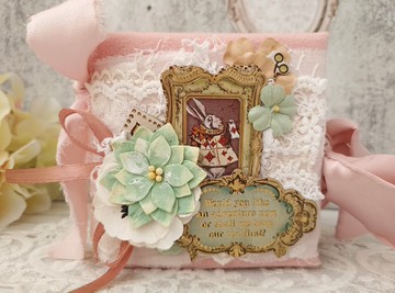 愛麗絲夢遊仙境手帳 手工製作 白兔 瘋狂茶會 空白手帳