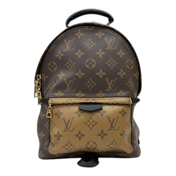 LOUIS VUITTON LV 路易威登 棕色 原花 Reverse帆布 Palm Springs PM 後背包 M44870 【二手名牌BRAND OFF】