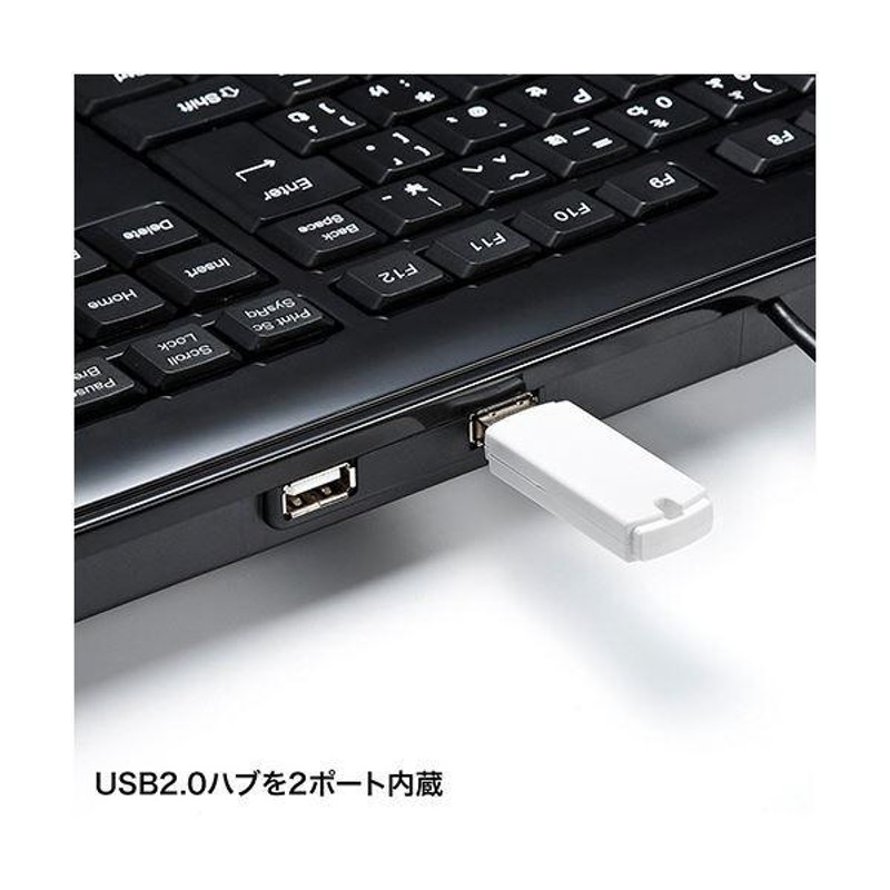 サンワサプライ USBハブ付キーボードブラック SKB-SL21UHBK 1台 | LINEブランドカタログ