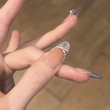 💖台灣出貨💖2025冰湖藍貓眼新品 手工美甲穿戴甲高級貓眼指甲美甲貼片