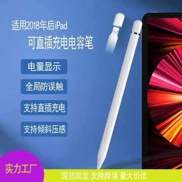 適用iPad防誤觸手寫筆支持蘋果平板直插充電觸控筆傾斜壓感手寫繪鑫弘-數碼配件
