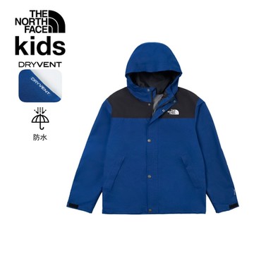 【The North Face 官方旗艦】北面兒童藍色DryVent防水透氣衝鋒衣｜8BNCD1R 外套