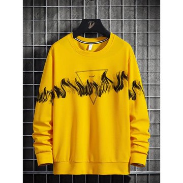 Round neck solid casual men's sweater圓領純色休閑男士衛衣T恤