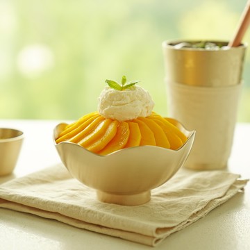 Notdam 韓國方字鍮器 花朵冰碗  1個  花朵 銀色