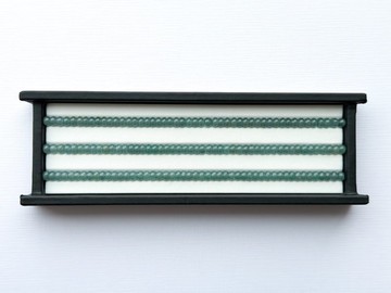 採礦 翡翠算盤珠 冰種藍水 瓜料 飾品材料配件 ( 一圈 60顆 )