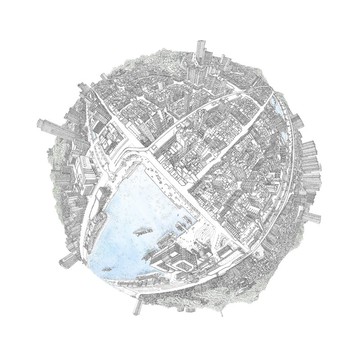 基隆市手繪地圖海報