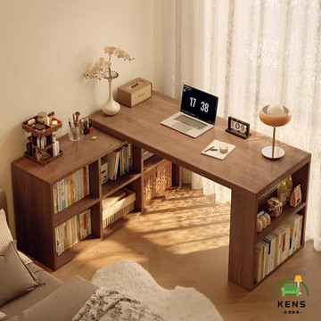 免運/附發票 實木轉角書桌 書架書櫃一體桌子 臥室家用梳妝臺 l型桌 拐角電腦桌 辦公桌 床邊桌 伸縮轉角桌 加厚26MM桌 桌椅組合工廠現貨直銷 售後保障 全館免運 店長推薦 6k16