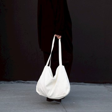 JOYDIVISION 大容量拉链棉包 背提包文艺布包通勤包单肩袋