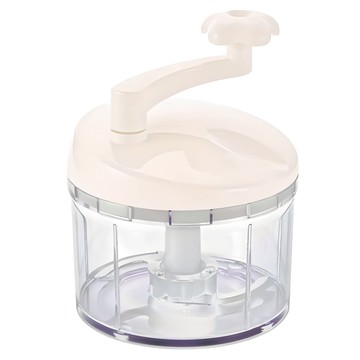 SHIMOMURA 下村 AJIWAI 趣味食房 日本旋轉式切碎蔬果調理機 中 12.7cm日本製造  720毫升  白色 + 透明色  1個