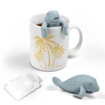 創意丑萌海牛茶包硅膠海牛泡茶器耐熱茶漏茶隔個性懶人用品茶具