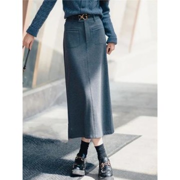 白領哥弟新品牌2025春秋季新款女士氣質中長款包臀半身裙1200369