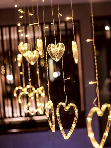 ins網紅布置LED小燈串窗簾燈瀑布燈愛心燈滿天星彩燈房間宿舍裝飾