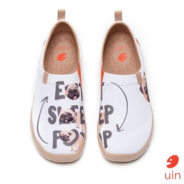 【uin】西班牙原創設計-巴哥的一天彩繪休閒女鞋W1010036