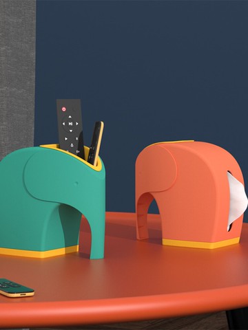 紙巾盒客廳創意卡通抽紙盒桌面遙控器收納架子多功能家用餐巾紙盒