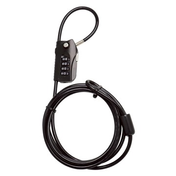 BOSVISION 博士威 多功能輕巧四字輪防盜鋼纜密碼鎖 BV-8746BK  1條