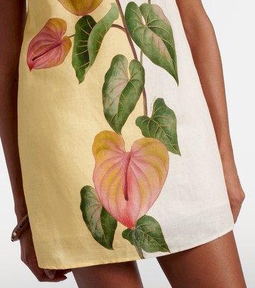 Farm Rio Anturium Golden linen minidress