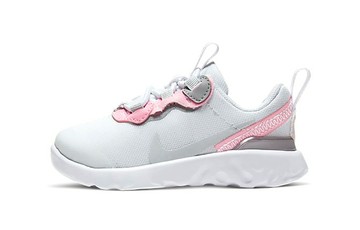 TD NIKE REACT ELEMENTS RUNNING SHOES GREY PINK