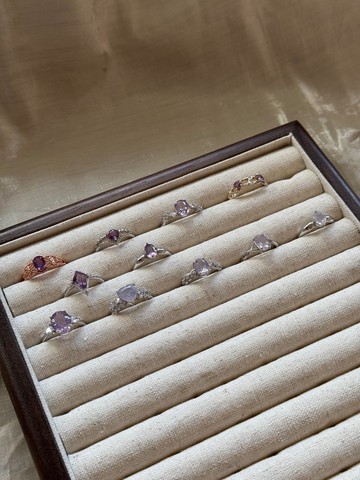 【戒指】2月誕生石-紫水晶Amethyst.紫玉晶.S925水晶.頂輪