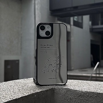 【Hong Kong 手繪地圖系列】升級黑框防撞鏡面手機保護殼