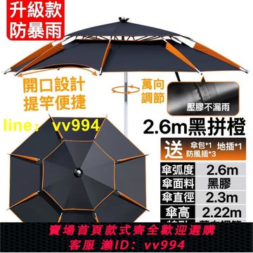 【免費開發票 公司貨】新品釣魚傘 大釣傘 萬嚮加厚防曬防風防暴雨傘 戶外雙層摺疊遮陽雨傘 垂釣傘