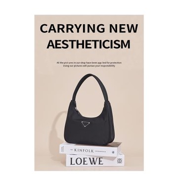 月牙腋下包包女2025新款尼龍包手提包小包黑色女包單肩包女士輕便