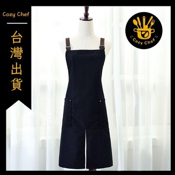 ✨️臺灣出貨✨️暖廚小築✅可開發票日式防水防油圍裙廚房家用餐飲餐廳薄款耐磨工作服印字logo