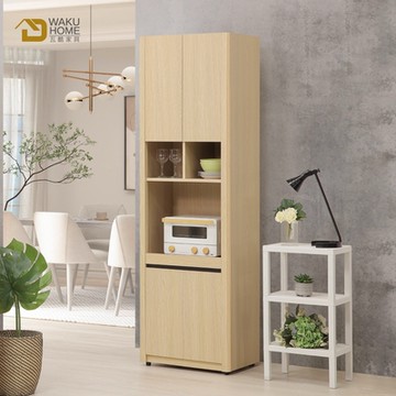 WAKUHOME 瓦酷家具LAMP暖調工業風原橡木2尺電器櫃-寬60*深40*高190cm