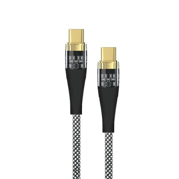 CITY BOSS Type-C to Type-C 300CM 透明發光傳輸充電線