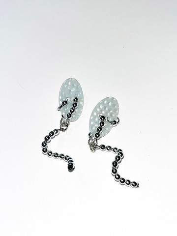 繁星湖垂釣-淺冰藍 耳環