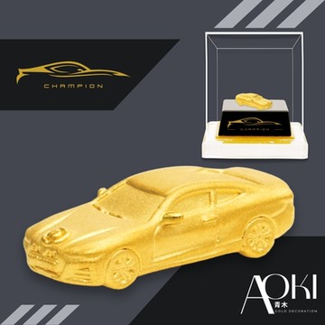 【AOKI青木】純黃金擺件 豪華超跑俱樂部-M炮 約重1.06錢±0.05 (招財 生日 開運 送禮)