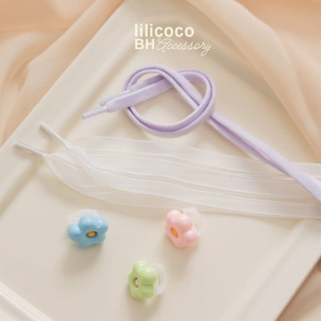 BYHUE lilicoco 鞋扣鞋帶(5件組)－三朵花花花