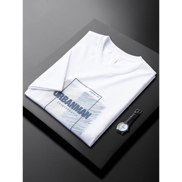 (免運)2025新款寬松刺繡白色短袖t恤男夏季薄款新疆棉圓領半袖潮流青年