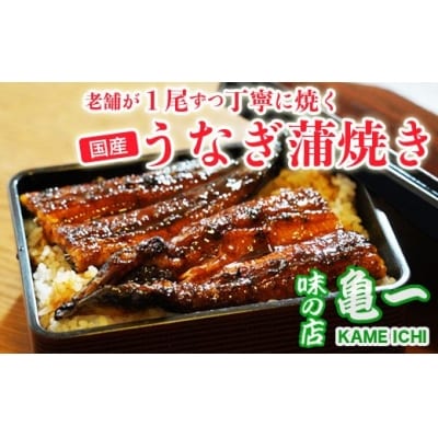 老舗亀一の手焼きうなぎ蒲焼白焼(約120g×2本)