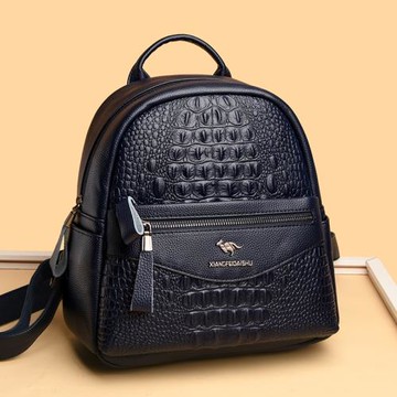 純皮雙肩包女真皮鱷魚紋女士包2025新款媽媽時尚夏季百搭旅游背包