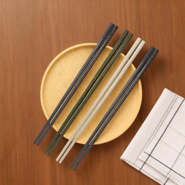 【哩皿生活】潔晶筷6入組 環保餐具 環保筷 隨行筷 方筷  便攜筷