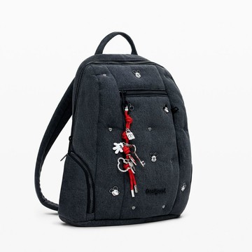 Desigual 米奇聯名LOGO裝飾後背包