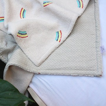 韓國製造彩虹小孩嬰兒毯（新生嬰兒禮物）新生兒出產祝い、布ブラン毛毯、