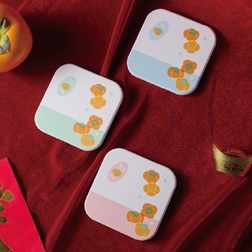 樣樣好事 柿子陶瓷杯墊